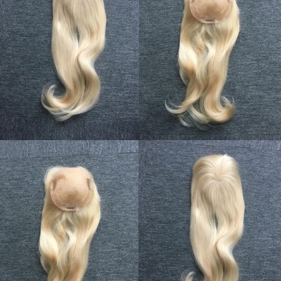 16″ Human Hair Topper Hair Piece for Women #613 - Picture 7 of 7